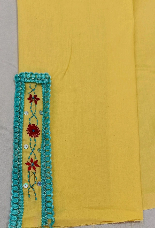 Twokart Hand Embroidery Pure Cotton Kurti (Yellow, Free Size, Pack Of 1) - Free