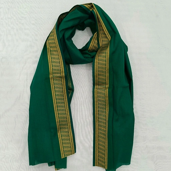 Twokart Cotton 265 GSM Bath, Face, Hair, Hand, Beach Gamcha  - Free Size, Pine Green