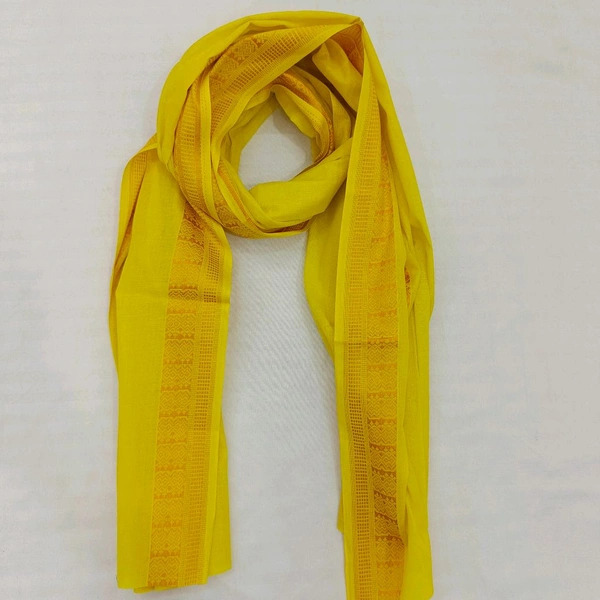 Twokart Cotton 265 GSM Bath, Face, Hair, Hand, Beach Gamcha  - Free Size, Yellow