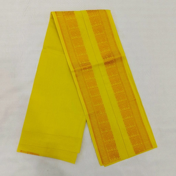 Twokart Cotton 265 GSM Bath, Face, Hair, Hand, Beach Gamcha  - Free Size, Yellow