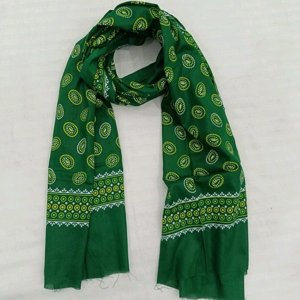 Twokart Cotton 265 GSM Bath, Face, Hair, Hand, Beach Gamcha (Green) Chanderi Gamchha - Free Size, Pine Green