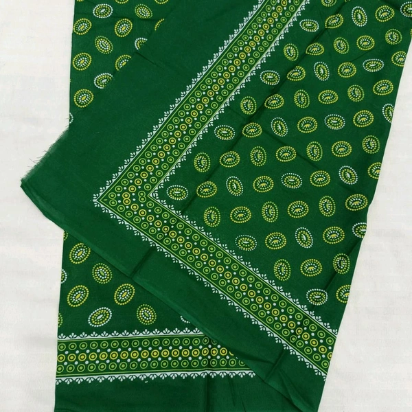 Twokart Cotton 265 GSM Bath, Face, Hair, Hand, Beach Gamcha (Green) Chanderi Gamchha - Free Size, Pine Green