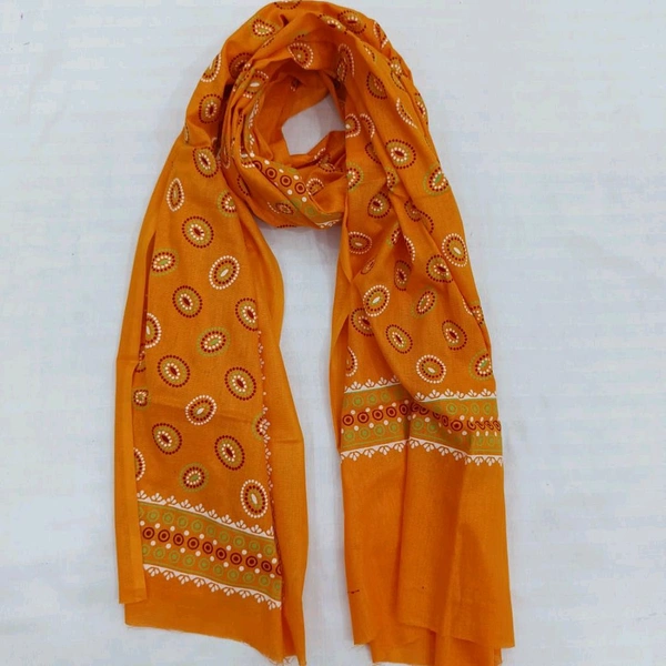 Twokart Cotton 265 GSM Bath, Face, Hair, Hand, Beach Gamcha (Orange) Chanderi Gamchha - Free Size, Web Orange