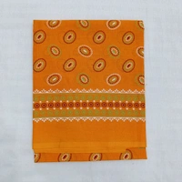 Twokart Cotton 265 GSM Bath, Face, Hair, Hand, Beach Gamcha (Orange) Chanderi Gamchha - Free Size, Web Orange