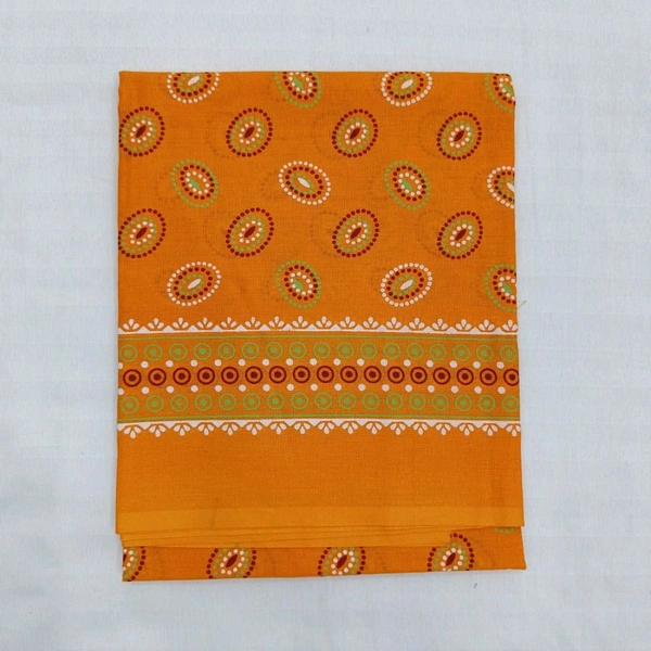 Twokart Cotton 265 GSM Bath, Face, Hair, Hand, Beach Gamcha (Orange) Chanderi Gamchha - Free Size, Web Orange