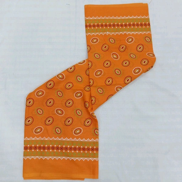 Twokart Cotton 265 GSM Bath, Face, Hair, Hand, Beach Gamcha (Orange) Chanderi Gamchha - Free Size, Web Orange