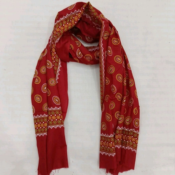 Twokart Cotton 265 GSM Bath, Face, Hair, Hand, Beach Gamcha (Red) Chanderi Gamchha - Free Size, Red