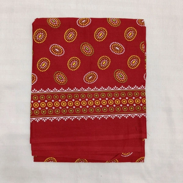 Twokart Cotton 265 GSM Bath, Face, Hair, Hand, Beach Gamcha (Red) Chanderi Gamchha - Free Size, Red
