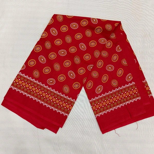 Twokart Cotton 265 GSM Bath, Face, Hair, Hand, Beach Gamcha (Red) Chanderi Gamchha - Free Size, Red