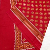 Twokart Cotton 265 GSM Bath, Face, Hair, Hand, Beach Gamcha (Red) Chanderi Gamchha - Free Size, Red