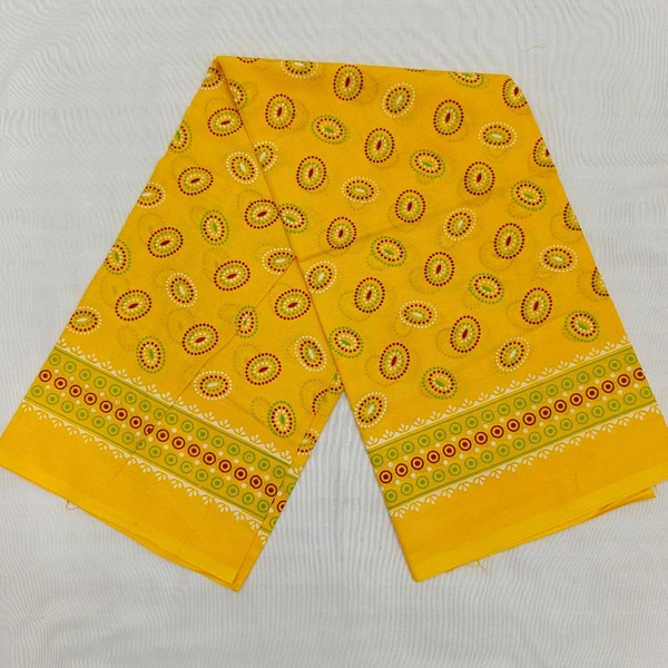Twokart Cotton 265 GSM Bath, Face, Hair, Hand, Beach Gamcha (Yellow) Chanderi Gamchha - Free Size, Yellow