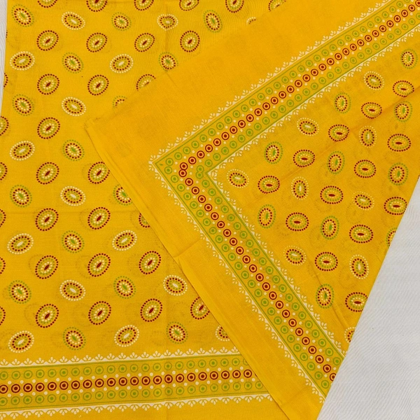 Twokart Cotton 265 GSM Bath, Face, Hair, Hand, Beach Gamcha (Yellow) Chanderi Gamchha - Free Size, Yellow