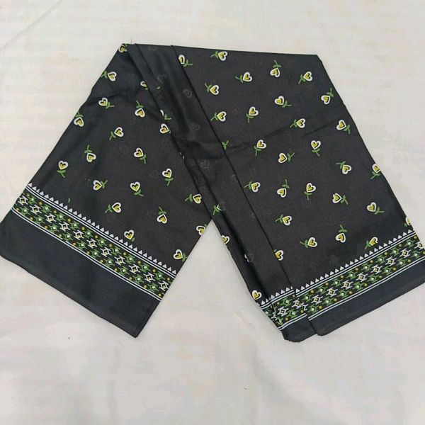 Twokart Cotton 265 GSM Bath, Face, Hair, Hand, Beach Gamcha (Black) Chanderi Gamchha - Free Size, Black