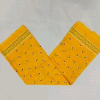 Twokart Cotton 265 GSM Bath, Face, Hair, Hand, Beach Gamcha (Yellow) Chanderi Gamchha - Free Size, Yellow