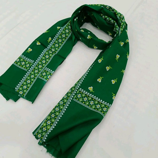 Twokart Cotton 265 GSM Bath, Face, Hair, Hand, Beach Gamcha (Green) Chanderi Gamchha - Free Size, Green