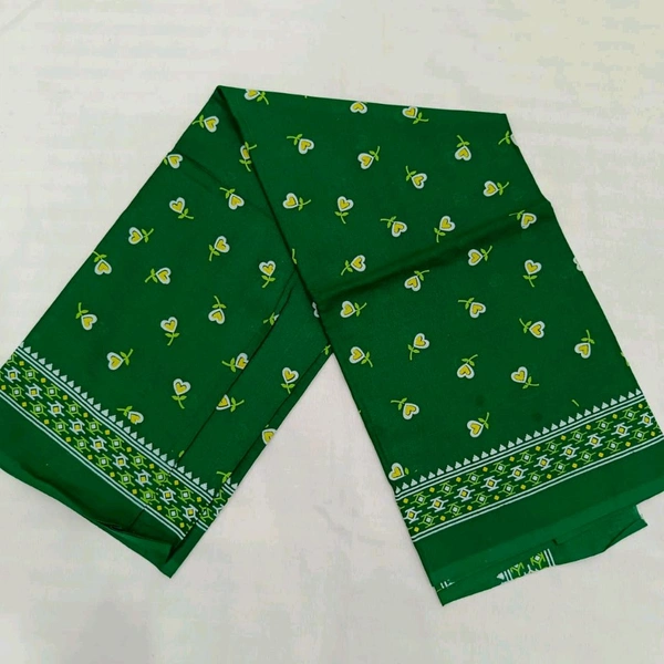 Twokart Cotton 265 GSM Bath, Face, Hair, Hand, Beach Gamcha (Green) Chanderi Gamchha - Free Size, Green