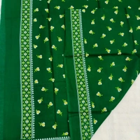 Twokart Cotton 265 GSM Bath, Face, Hair, Hand, Beach Gamcha (Green) Chanderi Gamchha - Free Size, Green