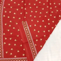 Twokart Cotton 265 GSM Bath, Face, Hair, Hand, Beach Gamcha (Red) Chanderi Gamchha - Free Size, Red