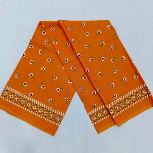 Twokart Cotton 265 GSM Bath, Face, Hair, Hand, Beach Gamcha (Red) Chanderi Gamchha - Free Size, Web Orange
