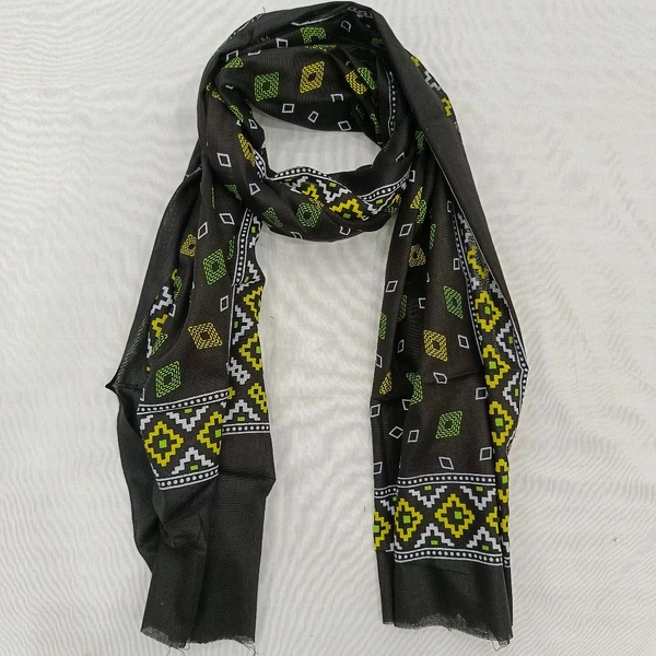 Twokart Cotton 265 GSM Bath, Face, Hair, Hand, Beach Gamcha (Black) Chanderi Gamchha - Free Size, Black