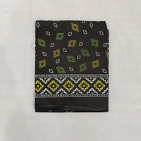 Twokart Cotton 265 GSM Bath, Face, Hair, Hand, Beach Gamcha (Black) Chanderi Gamchha - Free Size, Black
