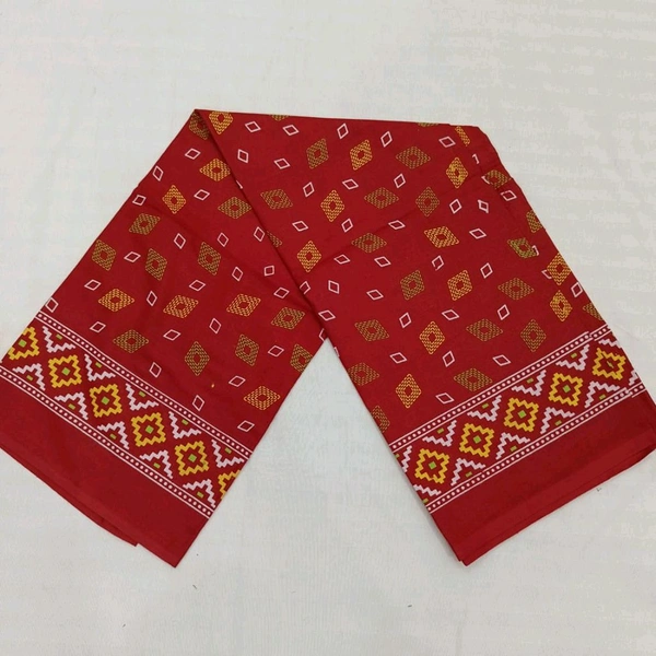 Twokart Cotton 265 GSM Bath, Face, Hair, Hand, Beach Gamcha (Red) Chanderi Gamchha - Free Size, Red
