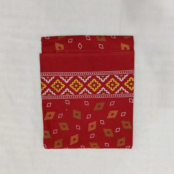 Twokart Cotton 265 GSM Bath, Face, Hair, Hand, Beach Gamcha (Red) Chanderi Gamchha - Free Size, Red
