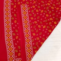 Twokart Cotton 265 GSM Bath, Face, Hair, Hand, Beach Gamcha (Red) Chanderi Gamchha - Free Size, Red