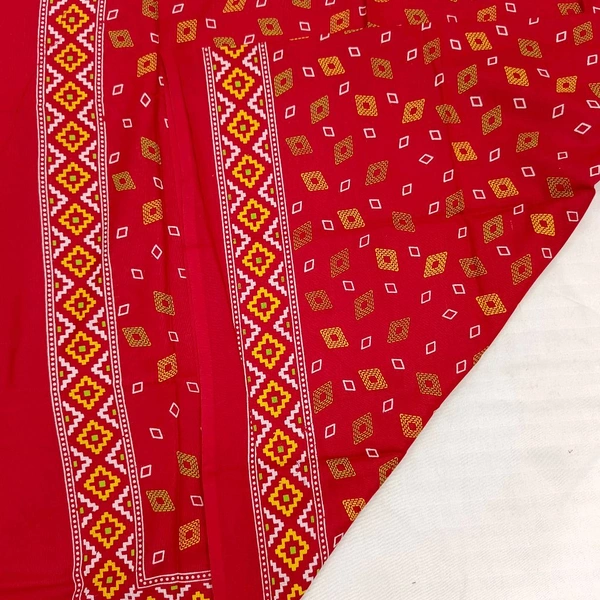 Twokart Cotton 265 GSM Bath, Face, Hair, Hand, Beach Gamcha (Red) Chanderi Gamchha - Free Size, Red
