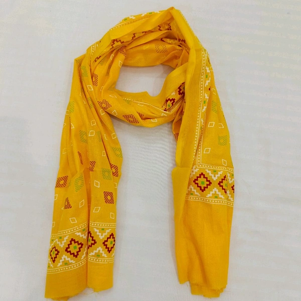 Twokart Cotton 265 GSM Bath, Face, Hair, Hand, Beach Gamcha (Yellow) Chanderi Gamchha - Free Size, Yellow