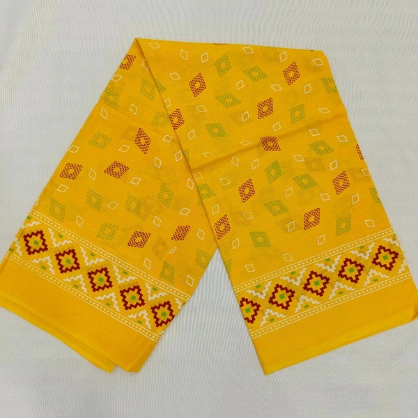 Twokart Cotton 265 GSM Bath, Face, Hair, Hand, Beach Gamcha (Yellow) Chanderi Gamchha - Free Size, Yellow