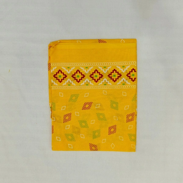 Twokart Cotton 265 GSM Bath, Face, Hair, Hand, Beach Gamcha (Yellow) Chanderi Gamchha - Free Size, Yellow