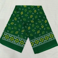 Twokart Cotton 265 GSM Bath, Face, Hair, Hand, Beach Gamcha (Green) Chanderi Gamchha - Free Size, Pine Green