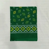 Twokart Cotton 265 GSM Bath, Face, Hair, Hand, Beach Gamcha (Green) Chanderi Gamchha - Free Size, Pine Green