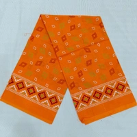 Twokart Cotton 265 GSM Bath, Face, Hair, Hand, Beach Gamcha (Orange) Chanderi Gamchha - Free Size, Web Orange