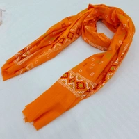 Twokart Cotton 265 GSM Bath, Face, Hair, Hand, Beach Gamcha (Orange) Chanderi Gamchha - Free Size, Web Orange