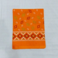 Twokart Cotton 265 GSM Bath, Face, Hair, Hand, Beach Gamcha (Orange) Chanderi Gamchha - Free Size, Web Orange