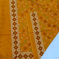 Twokart Cotton 265 GSM Bath, Face, Hair, Hand, Beach Gamcha (Orange) Chanderi Gamchha - Free Size, Web Orange
