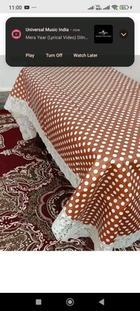 Twokart Floral 4 Seater Table Cover (,Multicolor, PVC) - 4 Seater