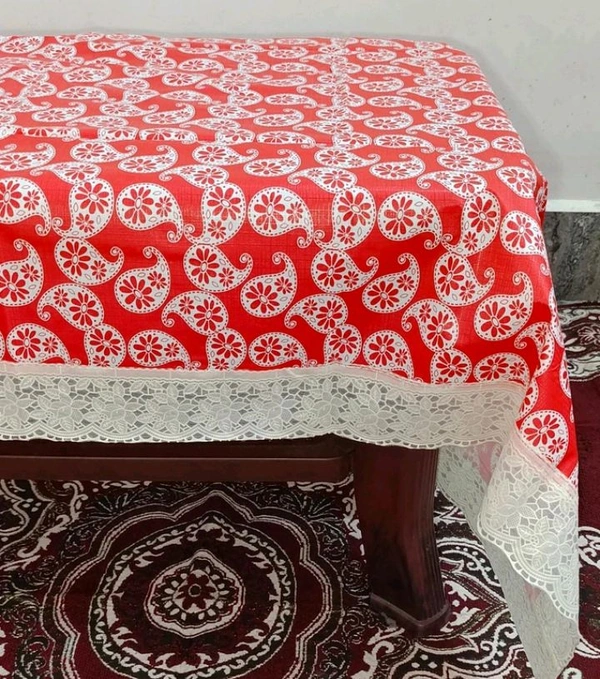 Twokart Floral 4 Seater Table Cover (,Multicolor, PVC) - 4 Seater