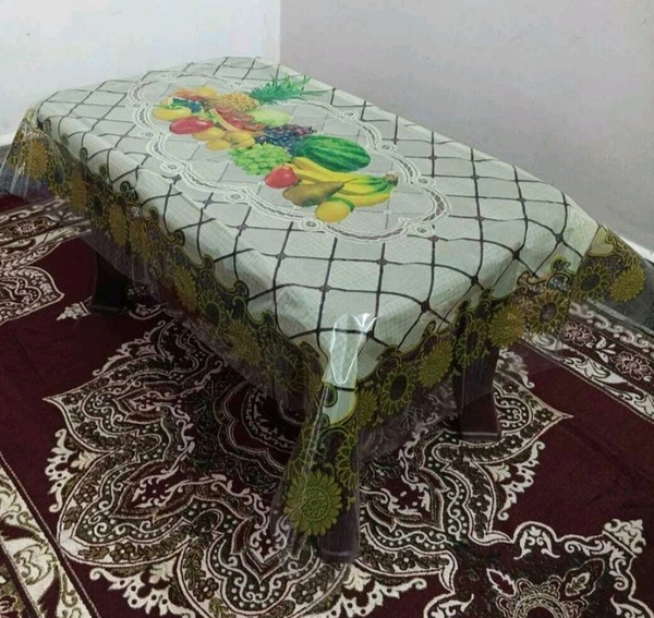 Twokart Floral 4 Seater Table Cover (,Multicolor, PVC) - 4 Seater