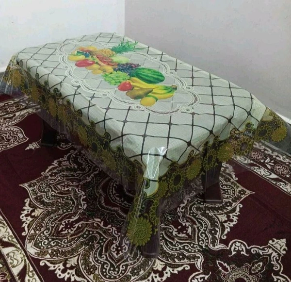Twokart Floral 4 Seater Table Cover (,Multicolor, PVC) - 4 Seater
