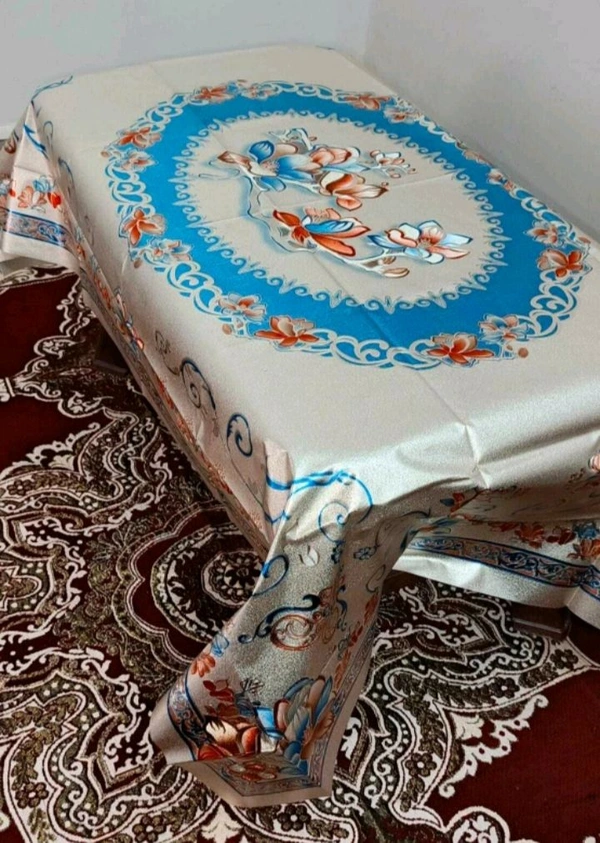 Twokart Floral 4 Seater Table Cover (,Multicolor, PVC) - 4 Seater