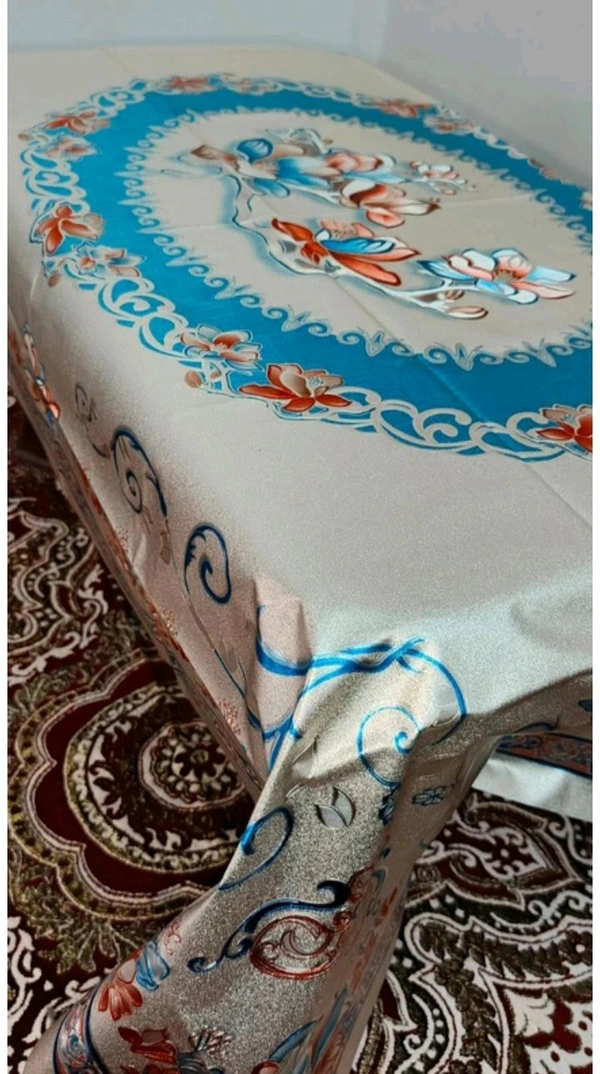 Twokart Floral 4 Seater Table Cover (,Multicolor, PVC) - 4 Seater
