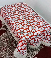 Twokart Floral 4 Seater Table Cover (,Multicolor, PVC) - 4 Seater