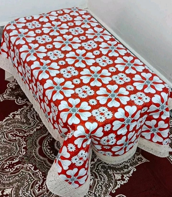 Twokart Floral 4 Seater Table Cover (,Multicolor, PVC) - 4 Seater