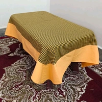 Twokart Self Design 4 Seater Table Cloth (Yellow, Cotton) - 4 Seater, Yellow