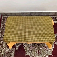 Twokart Self Design 4 Seater Table Cloth (Yellow, Cotton) - 4 Seater, Yellow