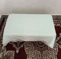 Twokart Self Design 4 Seater Table Cloth (Mint Green,Cotton) Border Design  - 4 Seater, Pine Green