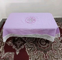 Twokart Hand Embroidery  4 Seater Table Cloth (Purple, Cotton) - 4 Seater, Purple